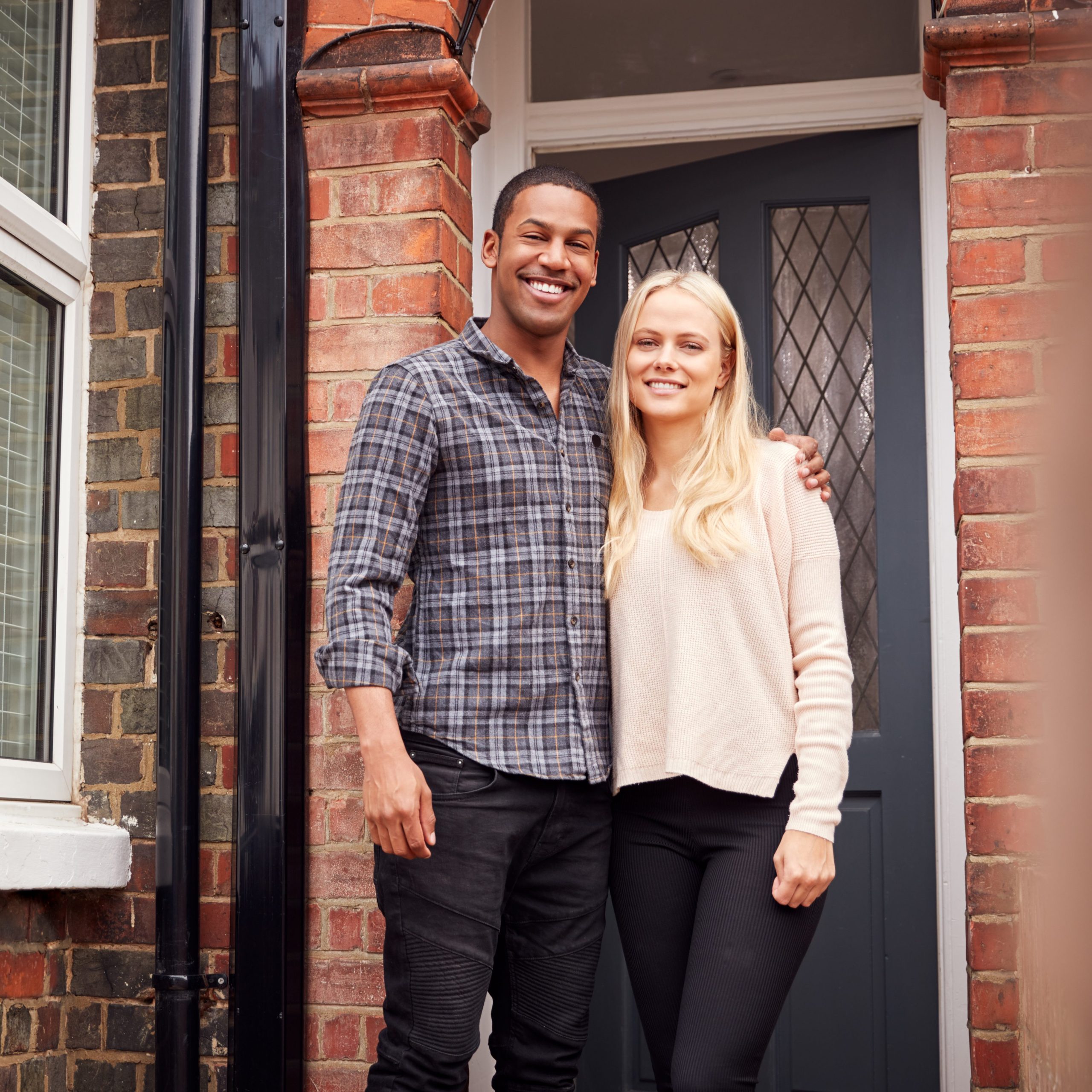 couple at front door