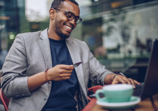 Man at coffee shop